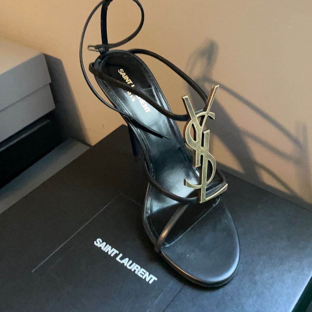 Saint Laurent sandal black/chrome